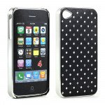 Wholesale iPhone 4 4S  Star Diamond Chrome Case (Black)